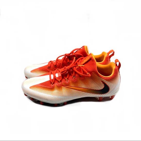 Nike Men’s Vapor Max Cleats White/Orange - Picture 3 of 6